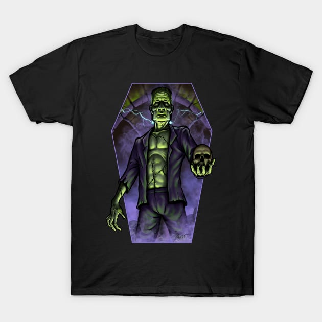 Portrait of Frankenstein's Monster T-Shirt by Chad Savage